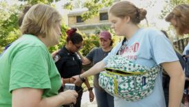 Praying with an NYPD officer Praying with an NYPD officer