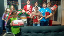 Packing Shoeboxes for Operation Christmas Child