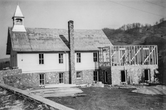 RBC building under construction in 1955