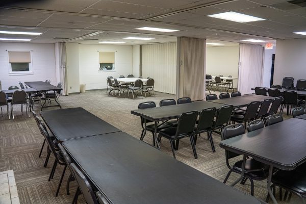 The restored Fellowship Hall in 2025